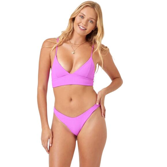 NWT! L*Space Pointelle Rib Winnie Bikini Top - Size Small - Picture 1 of 8